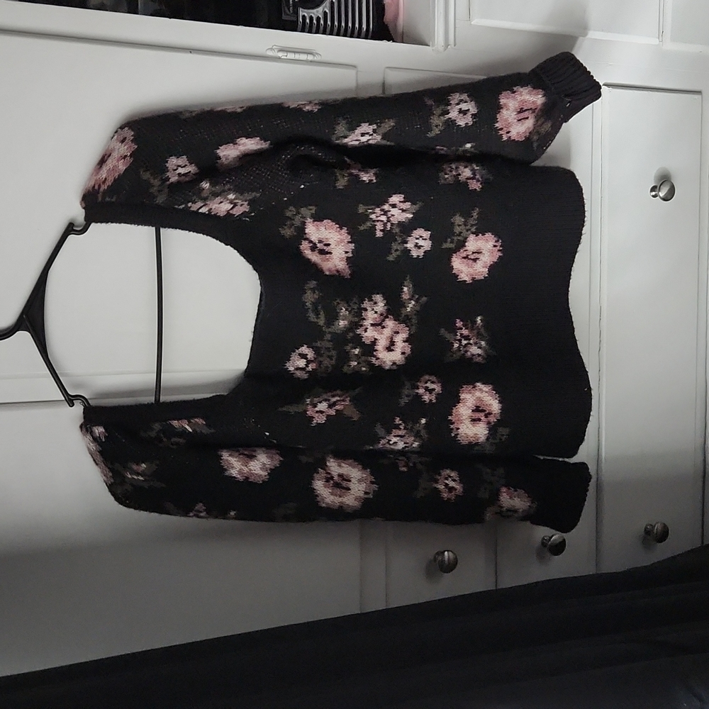Anthropologie Floral Sweater